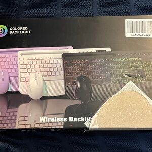 Wireless Backlit Keyboard and Mouse Set
